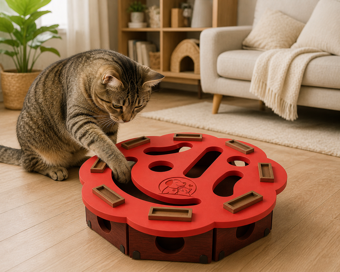 Cat Puzzle Box – Scratch & Play Maze Toy for Cats - Image 2
