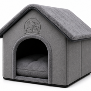 Indoor Pet House Bed – Plush Enclosed Pet Bed for Cats & Small Dogs