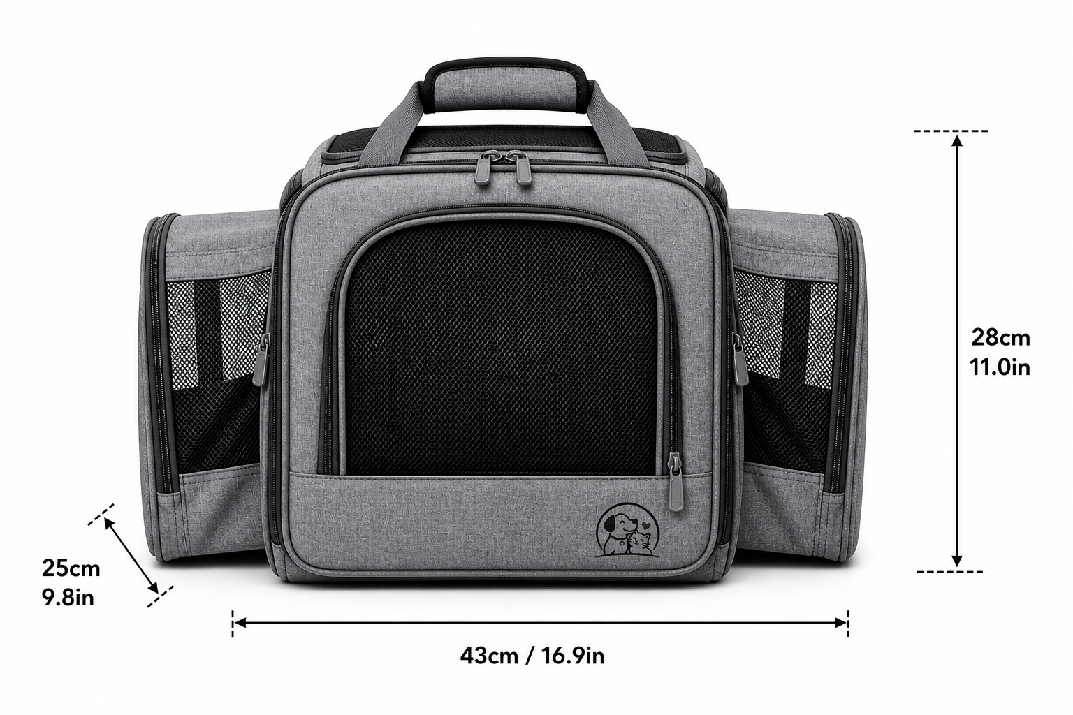 Expandable Pet Travel Carrier – Foldable Soft-Sided Carrier for Cats & Small Dogs - Image 2