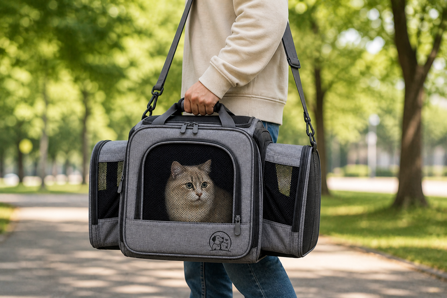 Expandable Pet Travel Carrier – Foldable Soft-Sided Carrier for Cats & Small Dogs - Image 6