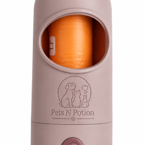 Pets N Potion Portable Dog Waste Bag Dispenser with Poop Bags – Beige