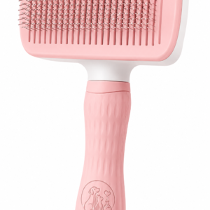 Pets N Potion Self-Cleaning Slicker Grooming Brush for Dogs & Cats – Pink
